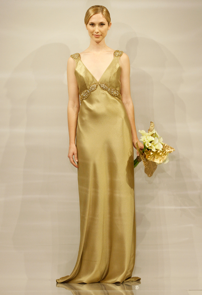 Colour - Theia Gold Wedding Dress