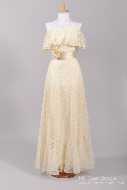 1970s Vintage Wedding Dress from Mill Crest Vintage