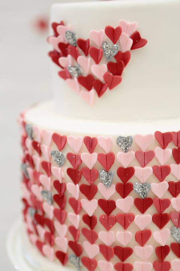 Valentines Day Inspired Wedding Cake