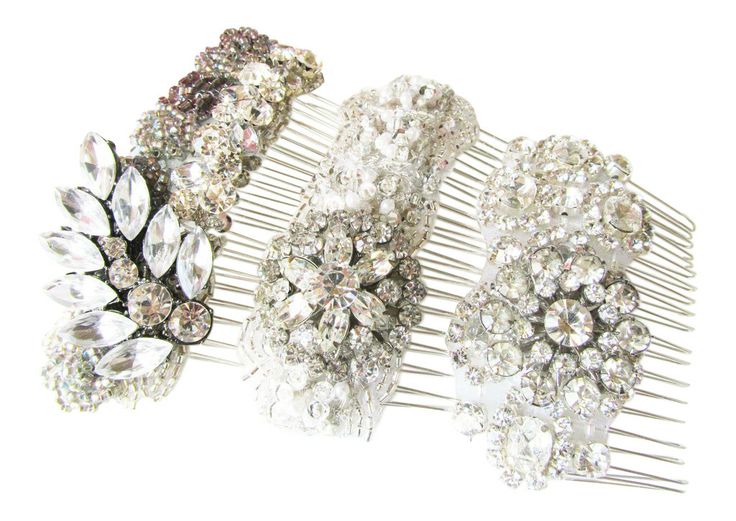 Crystal Bridal Hair Combs from Cloe Noel Designs
