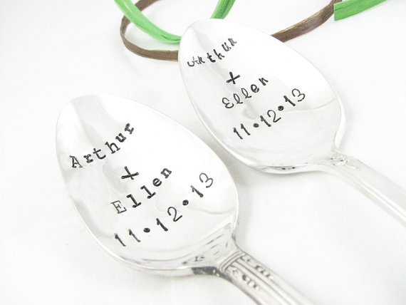 Personalised Vintage Teaspoons from Dazzling Dezignz