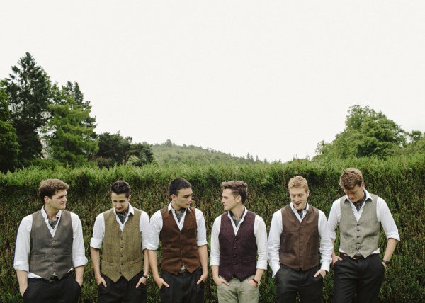 Mismatched Accessories for Groomsmen