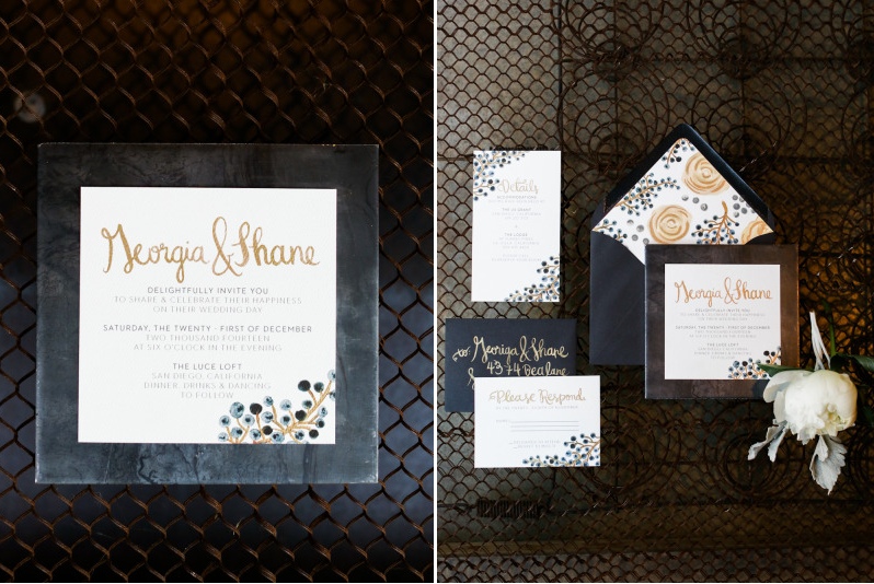 Dark and beautiful wedding invitations