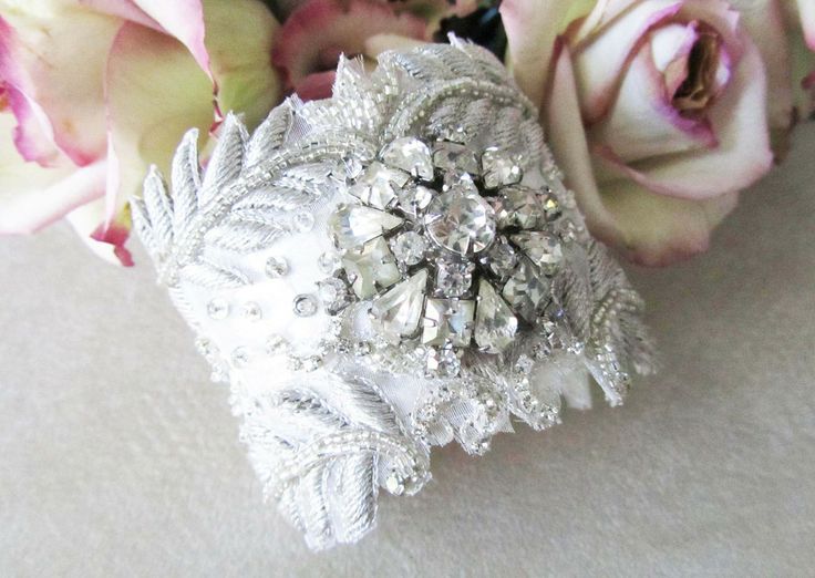 Silver Bridal Statement Cuff from Cloe Noel Designs