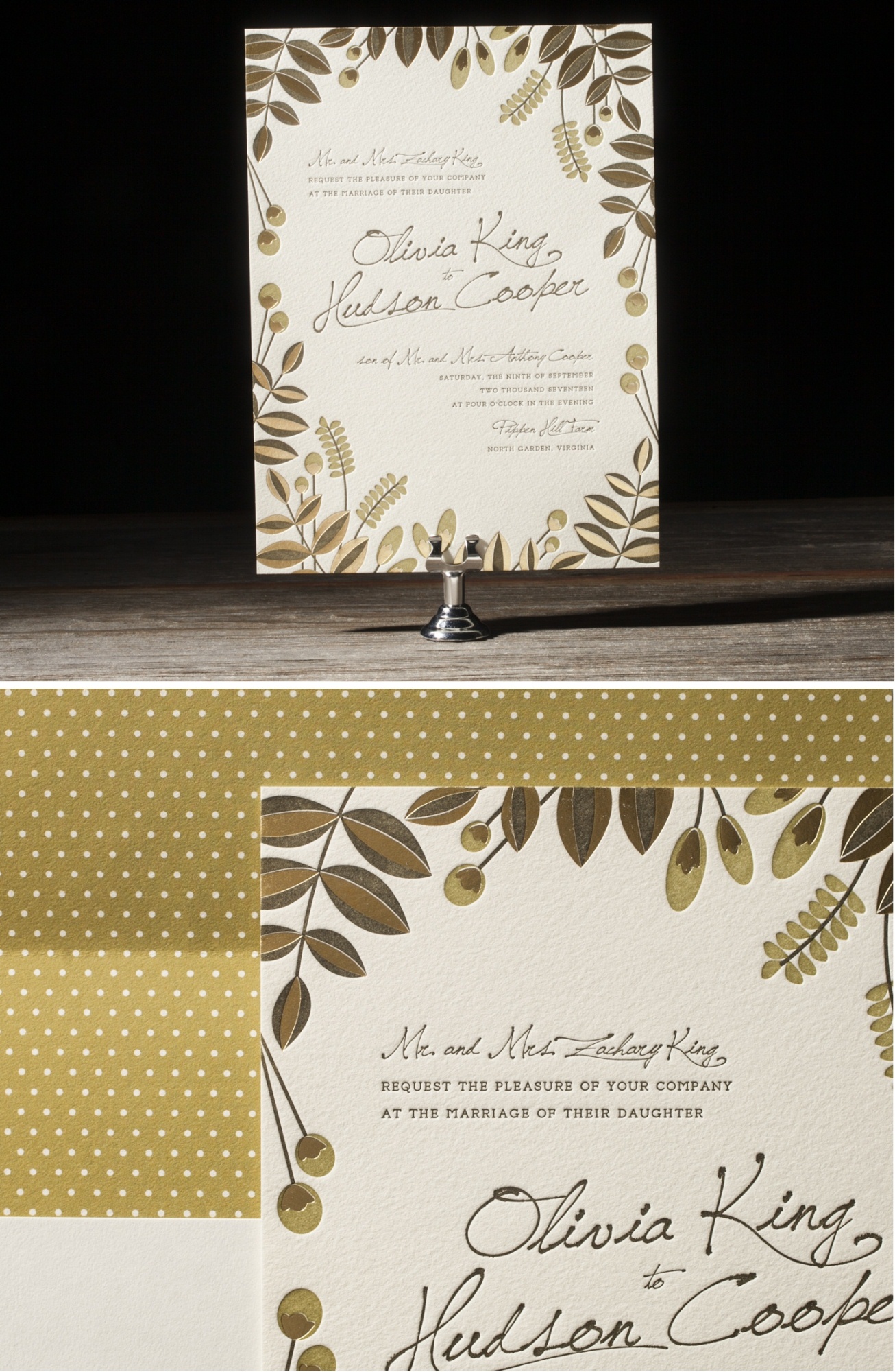 Bittersweet Foil Letterpress Wedding Stationery from Bella Figura's 2014 Collection