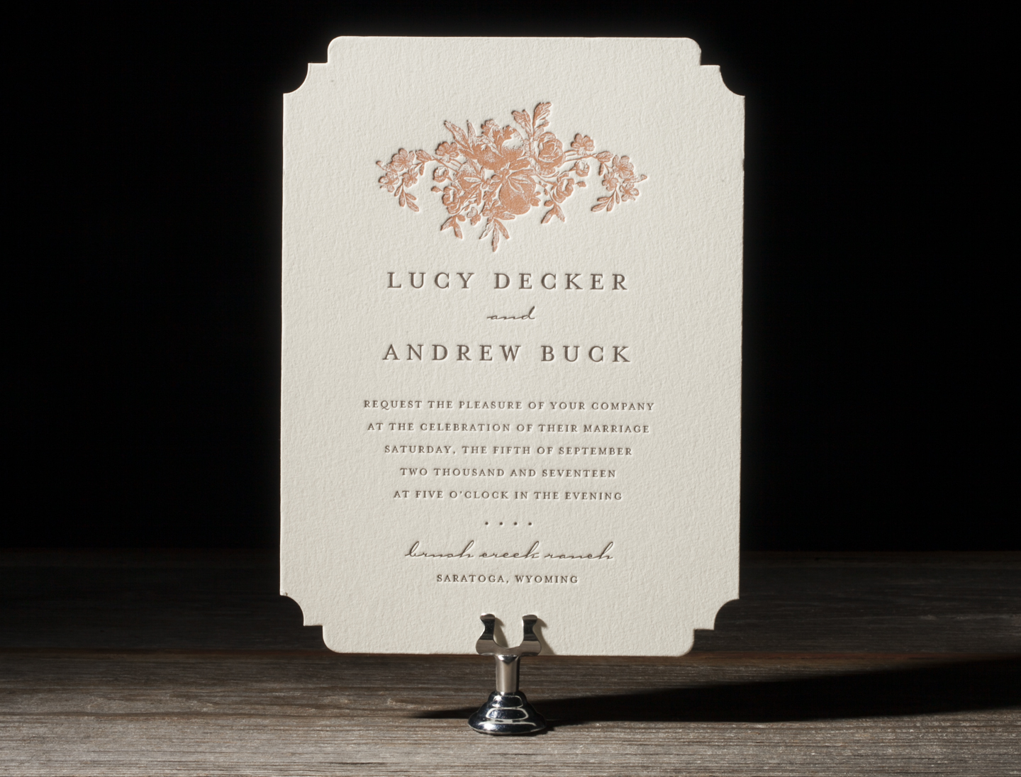 Faunus Letterpress Wedding Stationery from Bella Figura's 2014 Collection