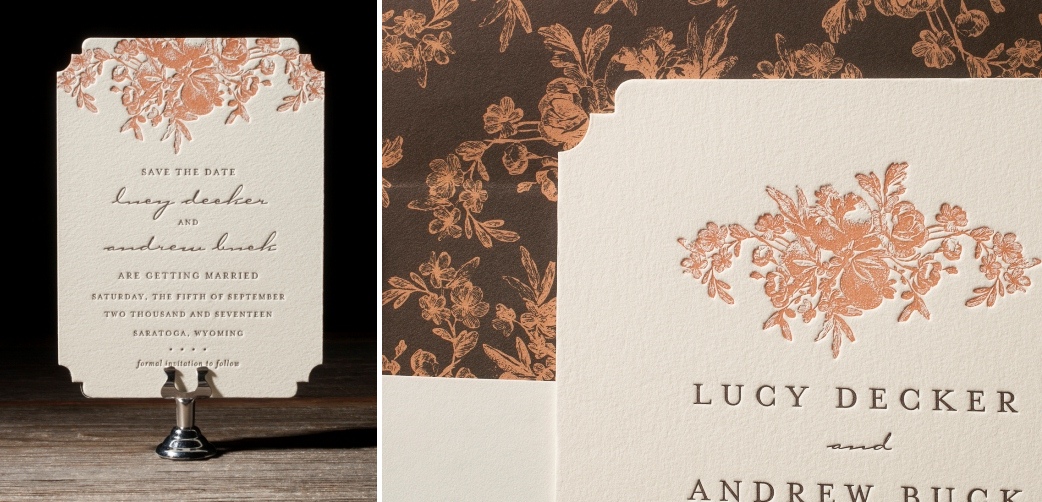 Faunus Letterpress Wedding Stationery from Bella Figura's 2014 Collection