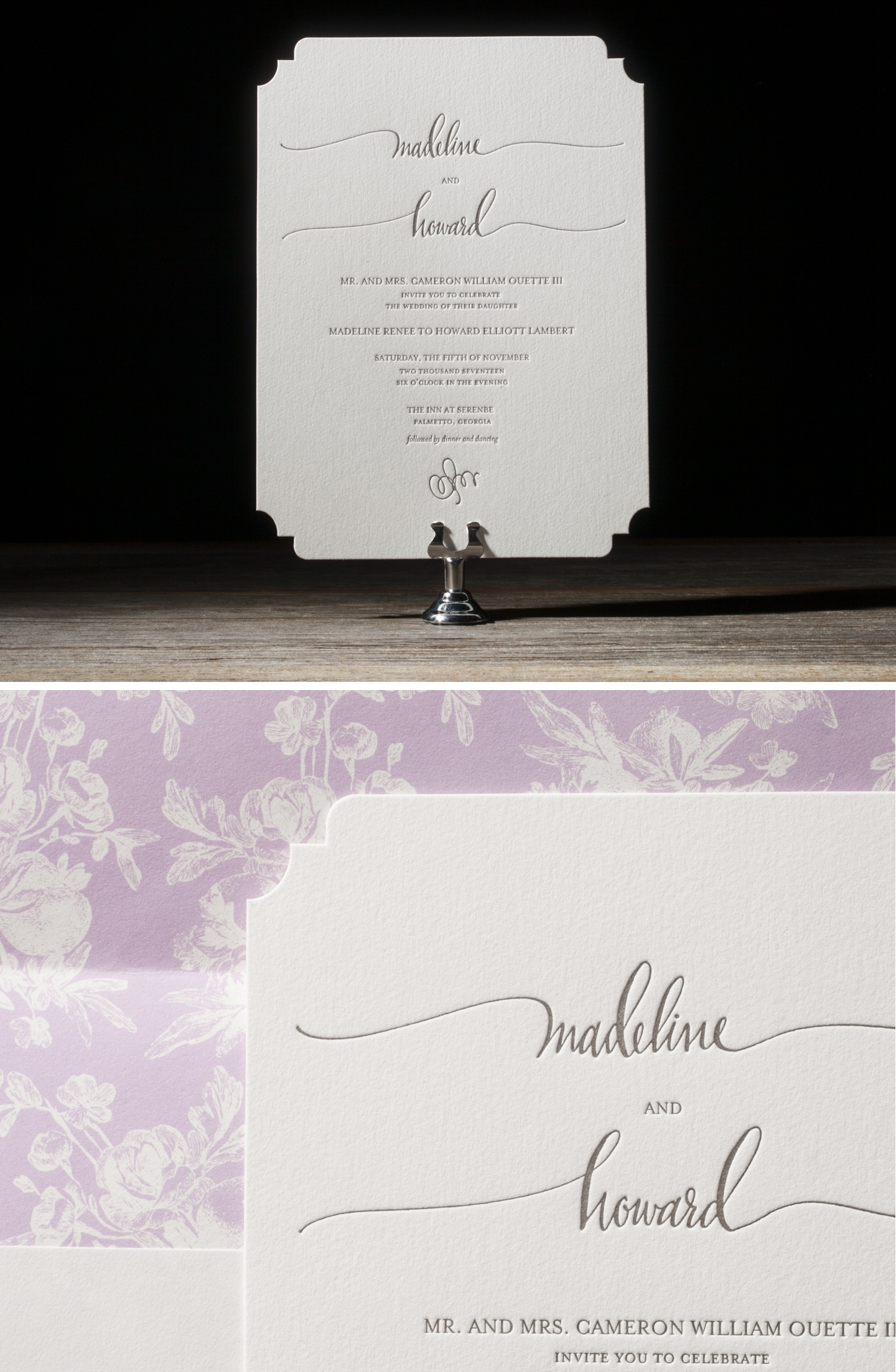 Ouette Letterpress Wedding Stationery from Bella Figura's 2014 Collection