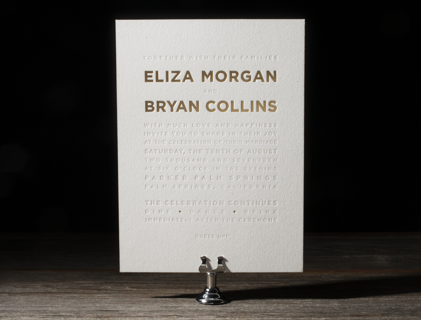 Parker Letterpress Wedding Stationery from Bella Figura's 2014 Collection