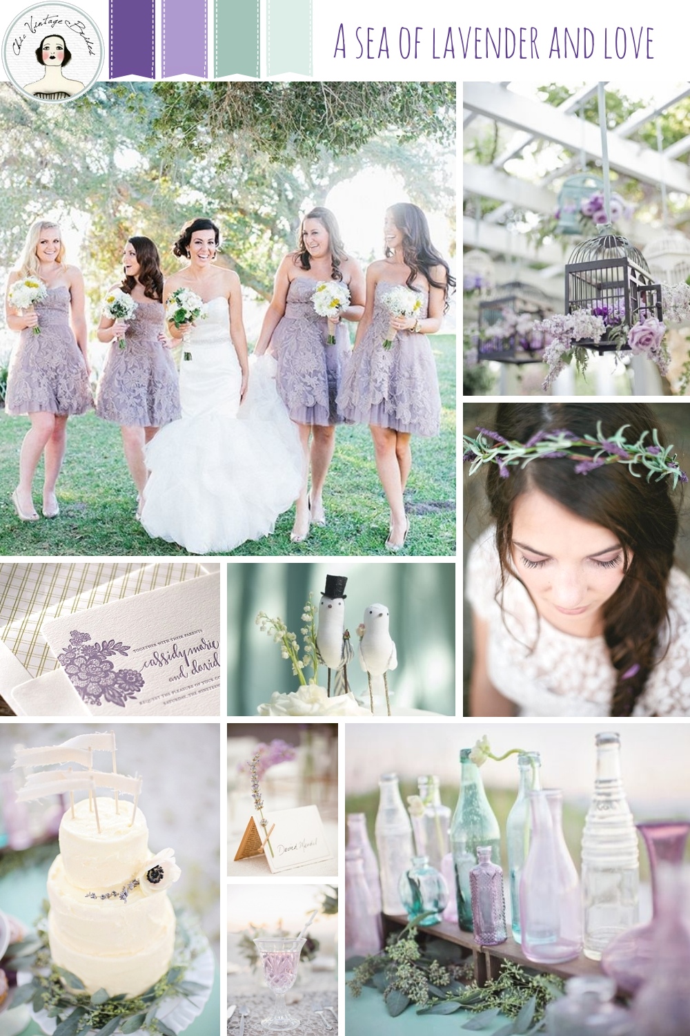 A Sea of Lavender & Love Wedding Inspiration Board 