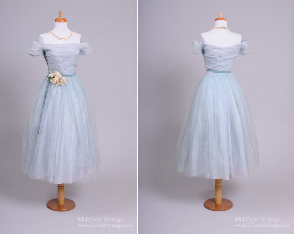 Blue Tulle Dress from Mill Crest Vintage