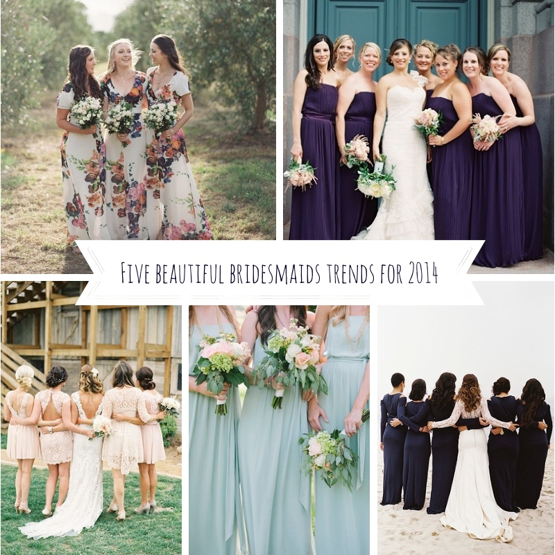 5 Beautiful Bridesmaid Trends for 2014