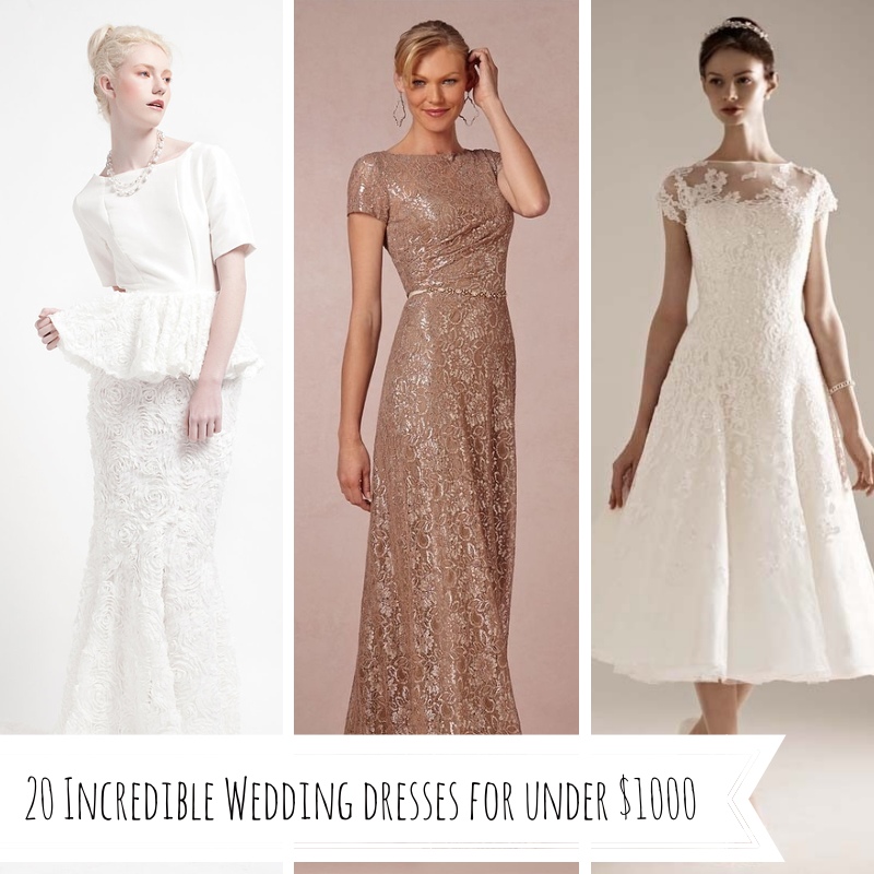 20 Incredible Wedding Dresses Under $1000
