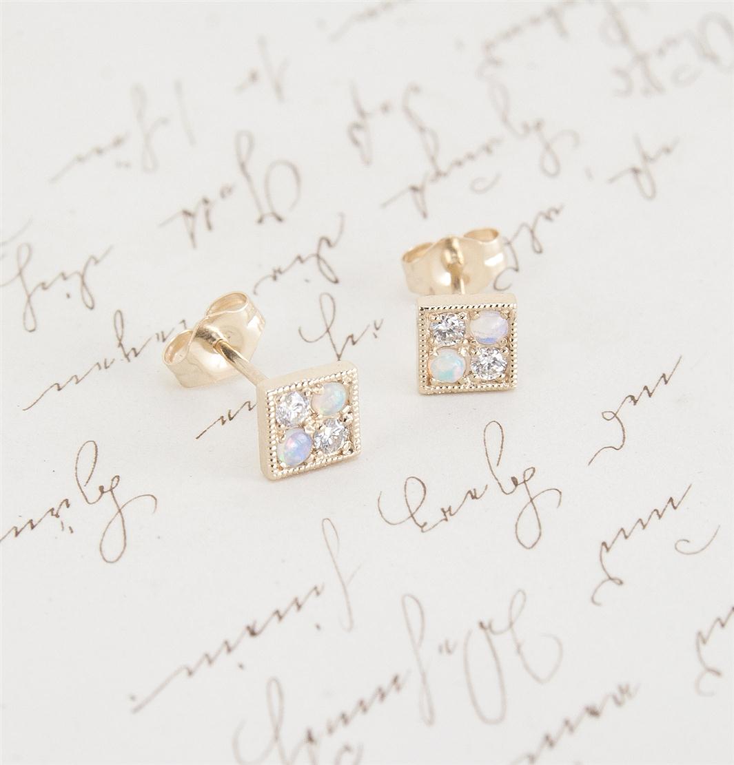 Erica Weiner's 1909 Checkerboard Earrings