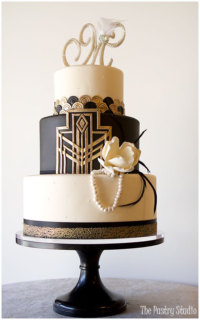20 Deliciously Decadent Art Deco Wedding Cakes