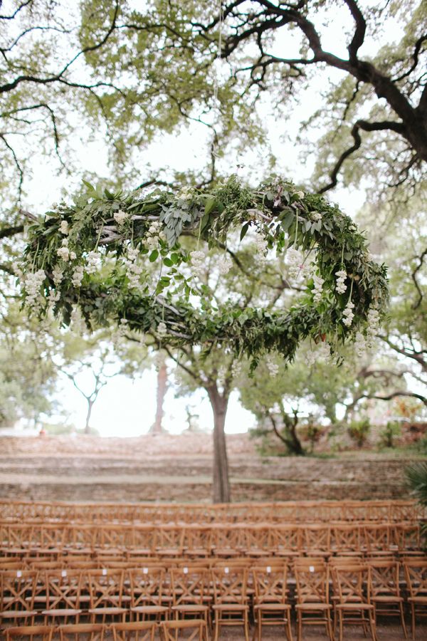 Horizontal Hanging Wedding Wreath