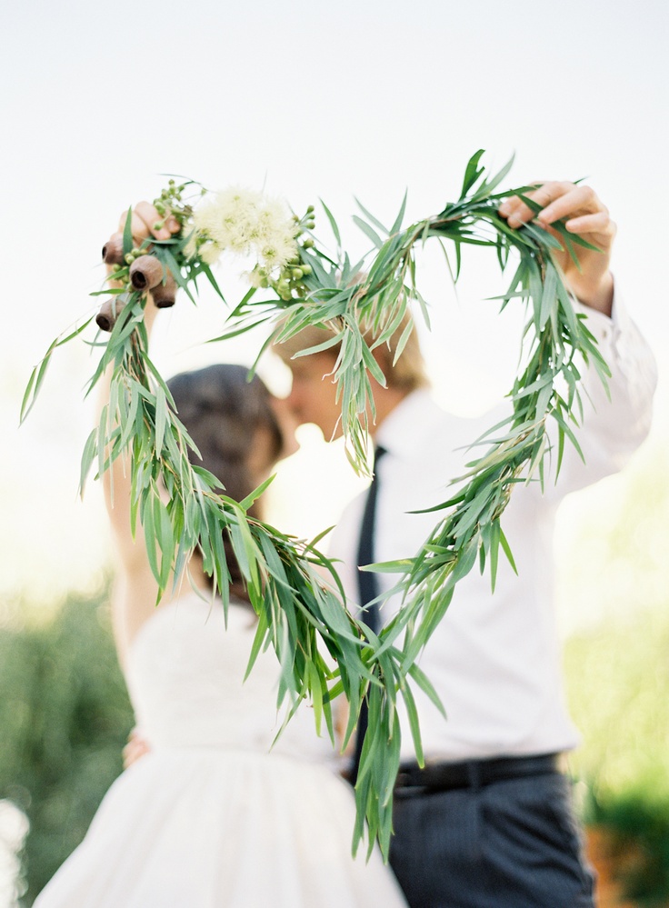 Heart Grass Wedding Wreath