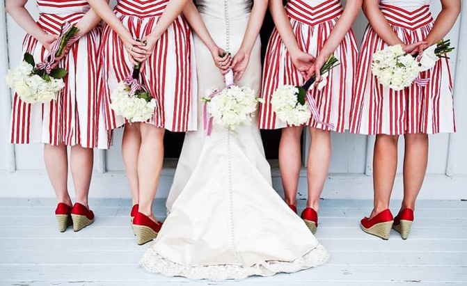 Bridesmaids in Stripes