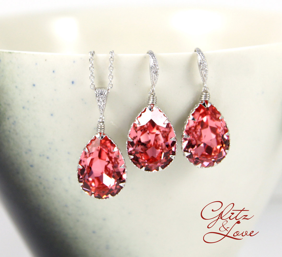 Rose Earrings and Bracelet Set from Glitz & Love