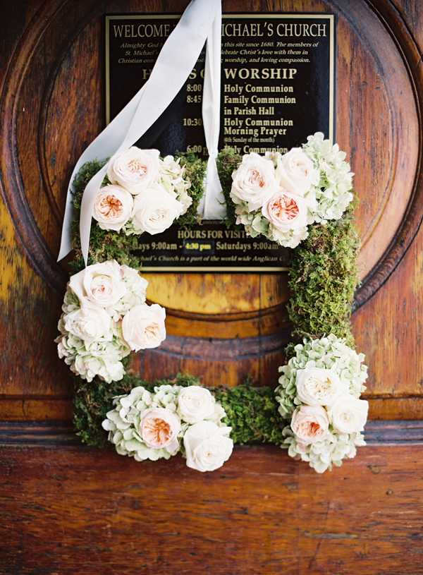 Square Floral Wedding Wreath