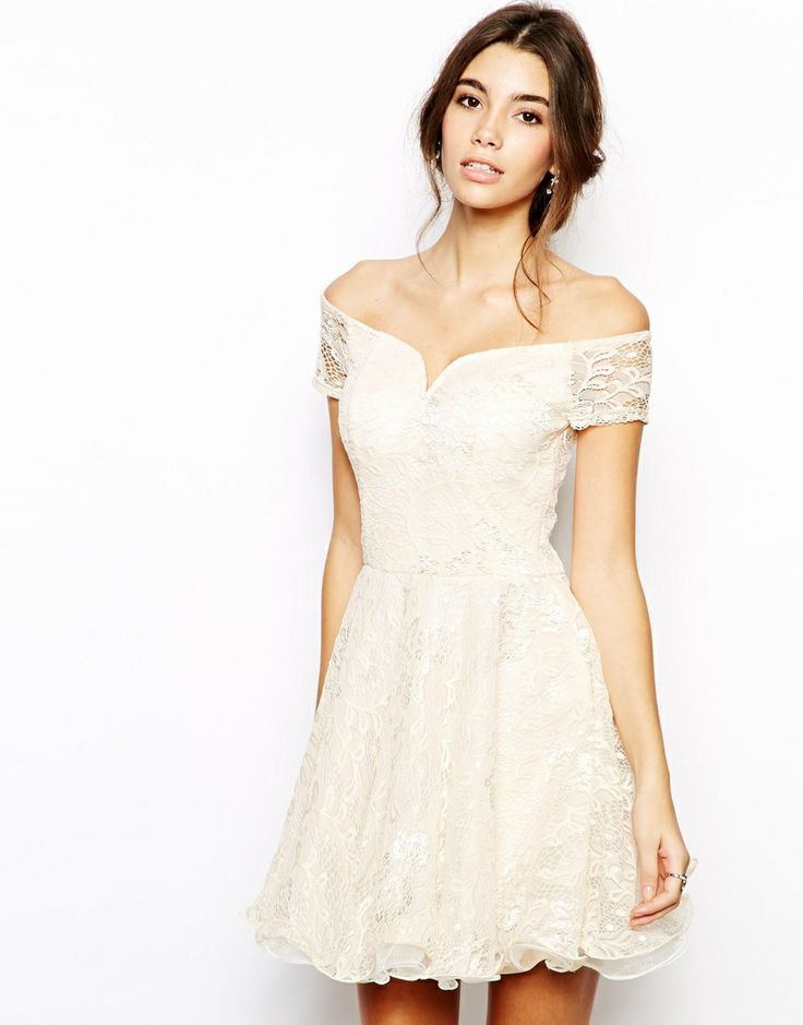 A Timeless & Beautiful Bridesmaids Look ~ Short Ivory dress from ASOS
