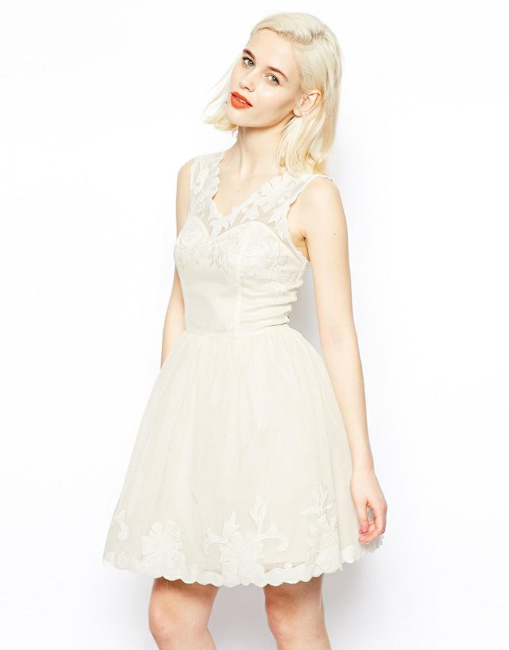 A Timeless & Beautiful Bridesmaids Look ~ Short Ivory dress from ASOS