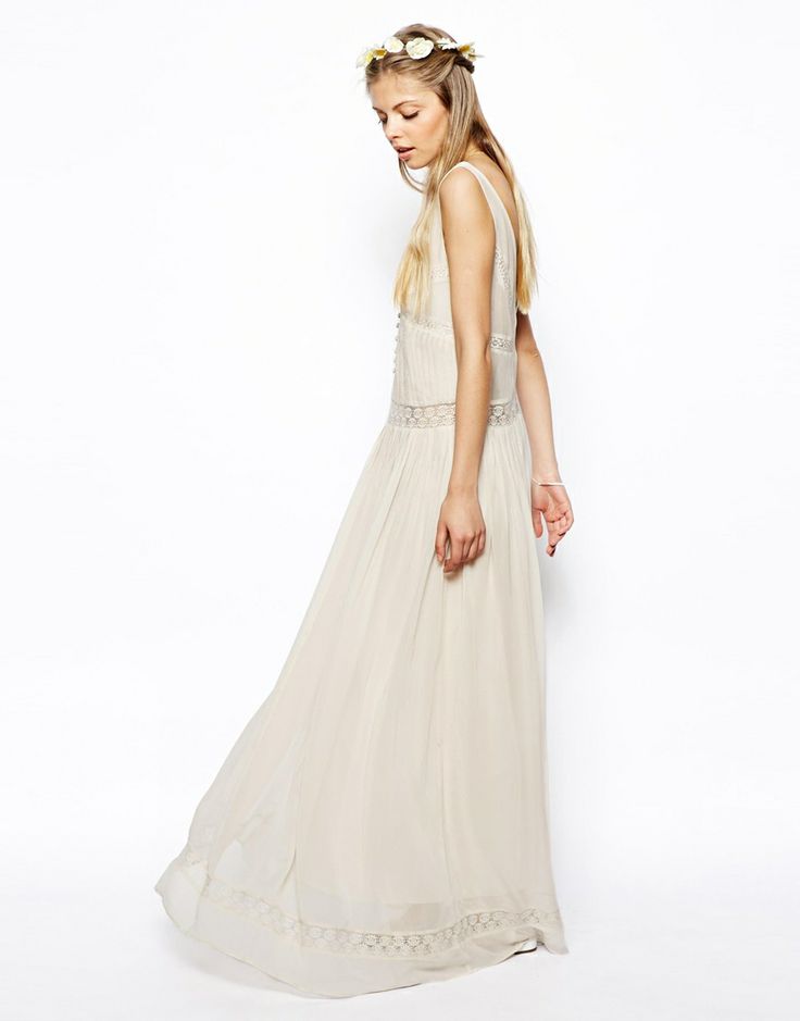A Timeless & Beautiful Bridesmaids Look ~ Long Ivory Dress from ASOS
