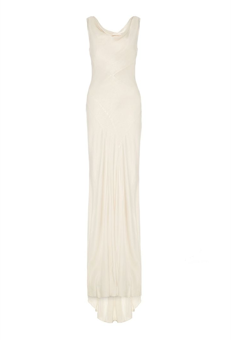 A Timeless & Beautiful Bridesmaids Look ~ Long Ivory Dress from Ghost