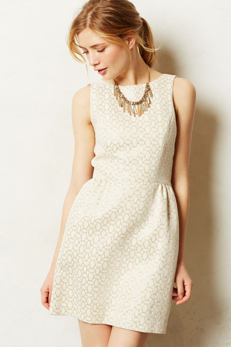 A Timeless & Beautiful Bridesmaids Look ~ Short Ivory dress from Anthropologie