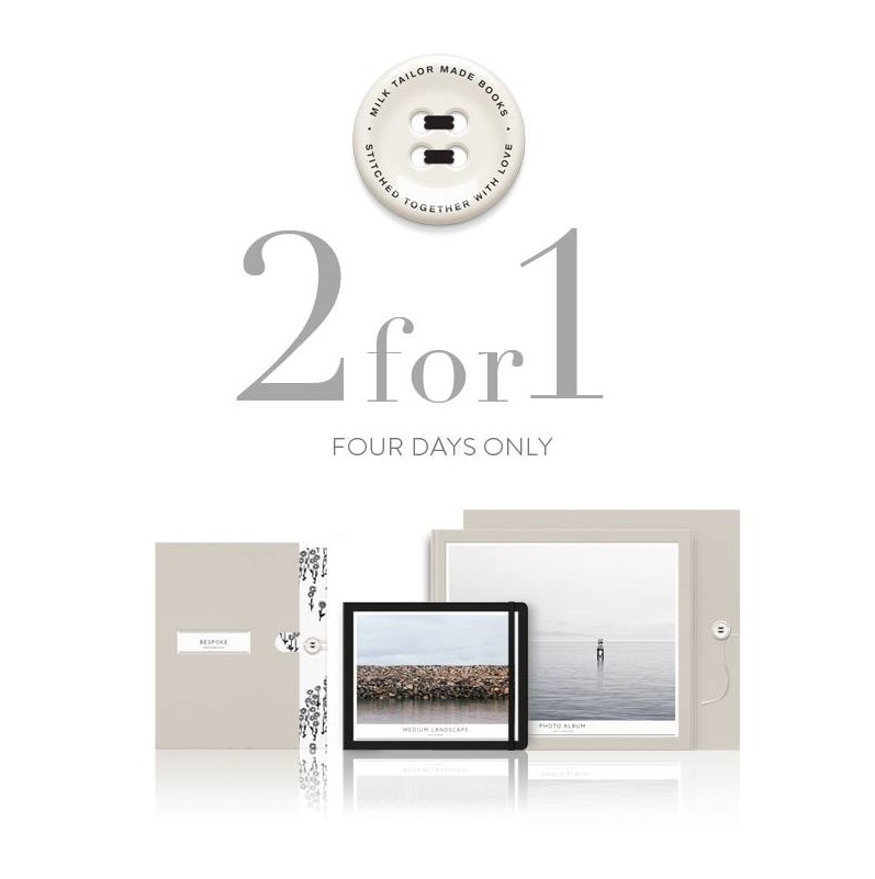 MILK Books 2 for 1 Offer on Bespoke Photo Books and Albums