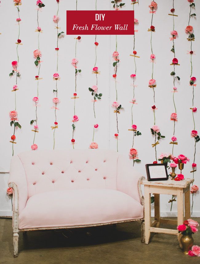 Wedding DIY Fresh Flower Wall
