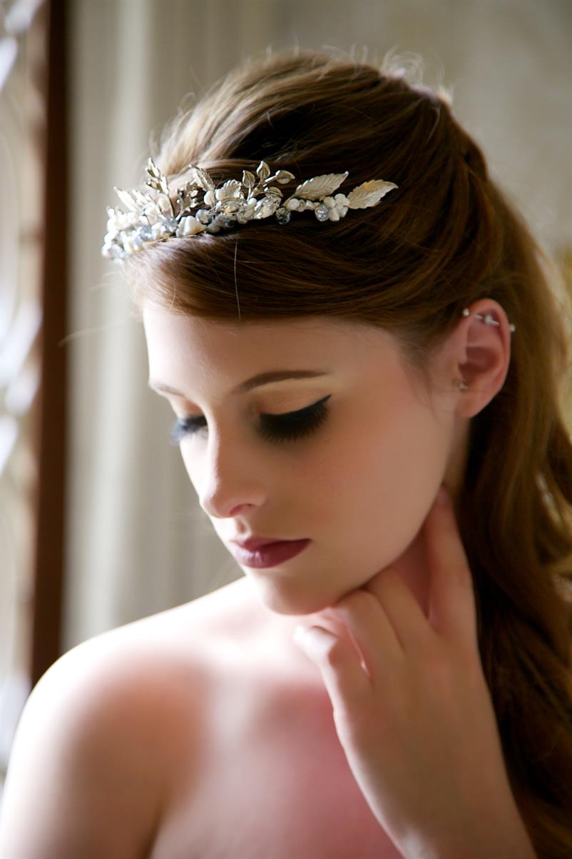 Glamorous Bridal Headpieces from Gilded Shadows - Silver Tiara
