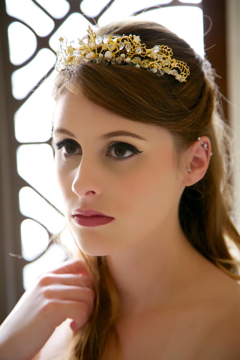 Glamorous Bridal Headpieces from Gilded Shadows - Gold Crown