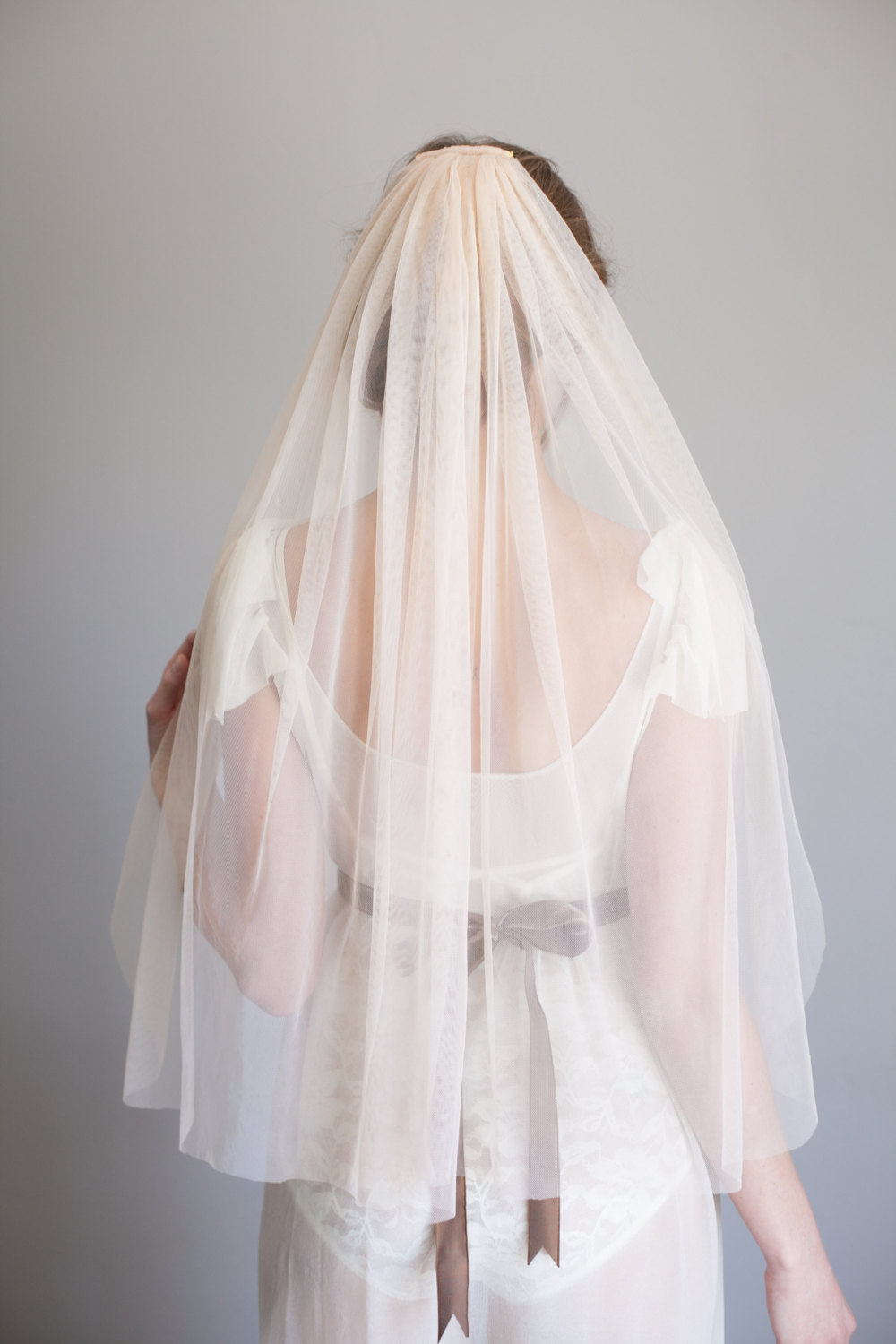 Mignonne Handmade's 2014 Bridal Accessories - Blush Veil