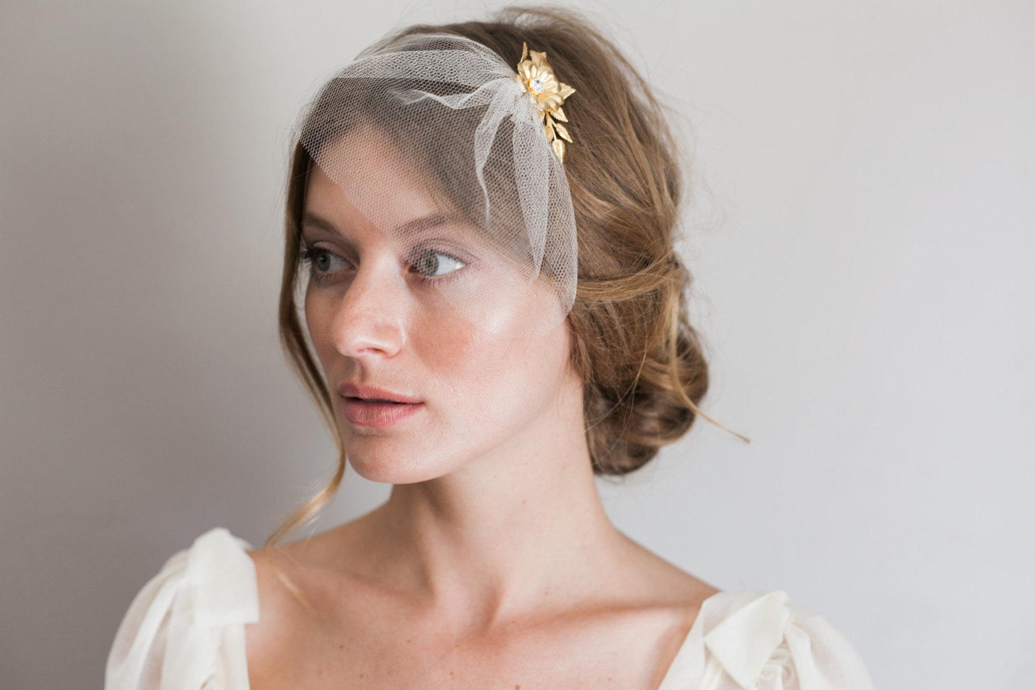 Mignonne Handmade's 2014 Bridal Accessories - Mini Silk Birdcage Veil