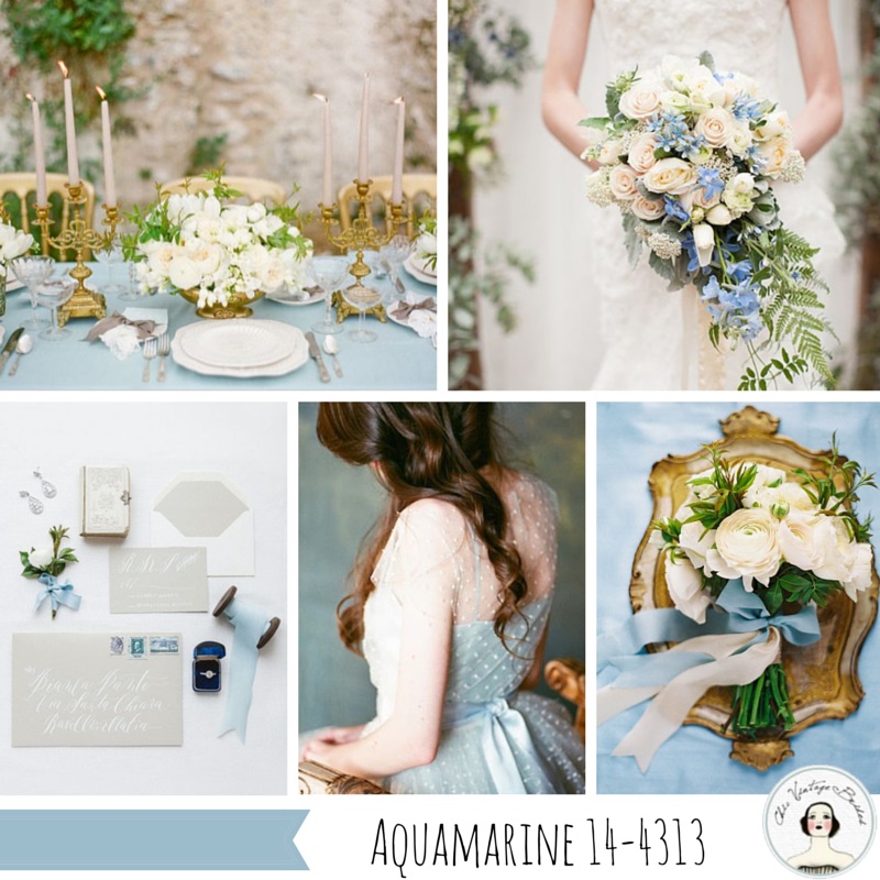 Wedding Inspiration Board in Aquamarine