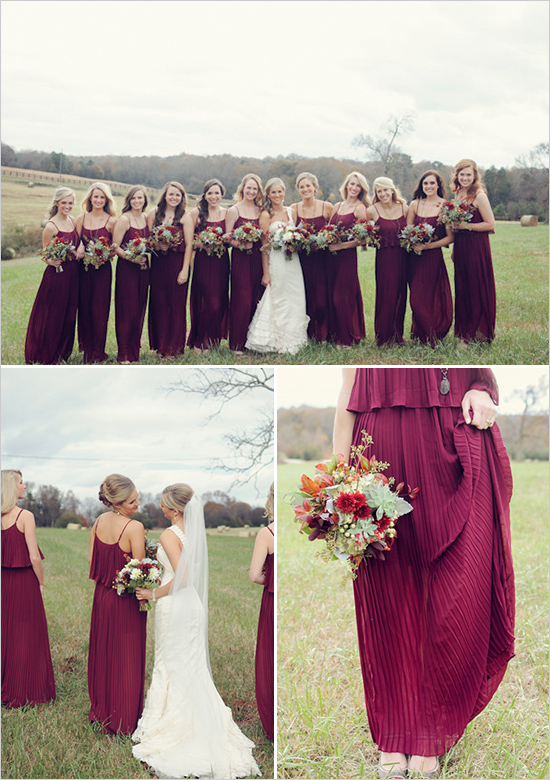 5 Colours Perfect for Autumn Bridesmaids - Rich Berry Red