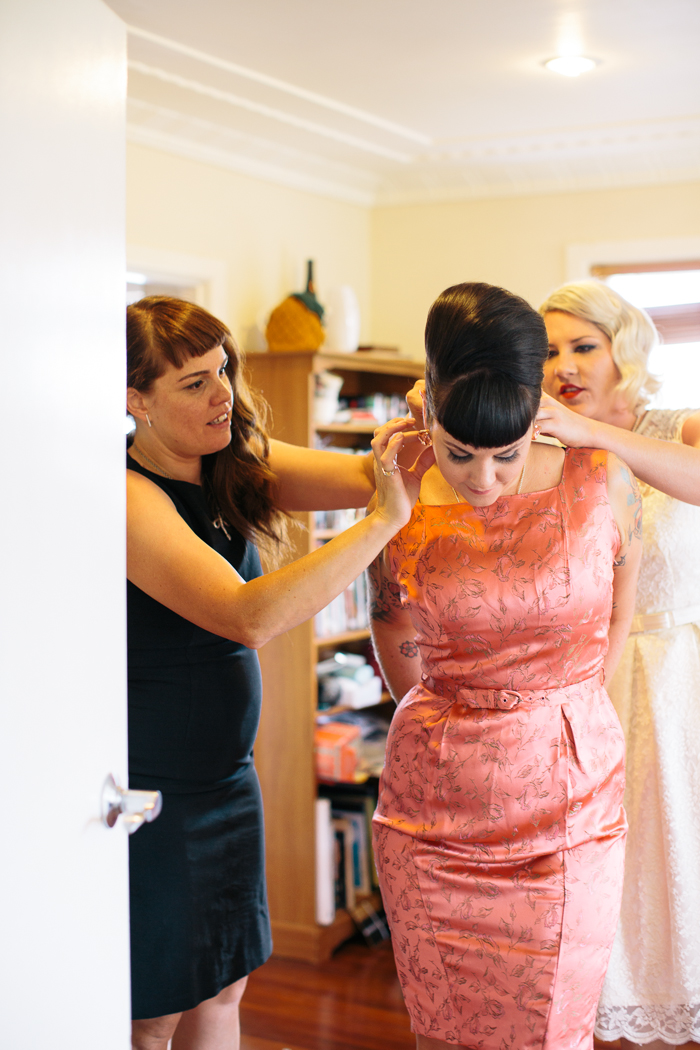 Retro Bridesmaid - A Short Wedding Dress for a Fabulously Relaxed, 1950s Inspired Wedding from Emily Raftery Photography