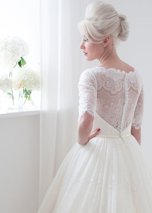 Lace Tea Length Wedding Dress