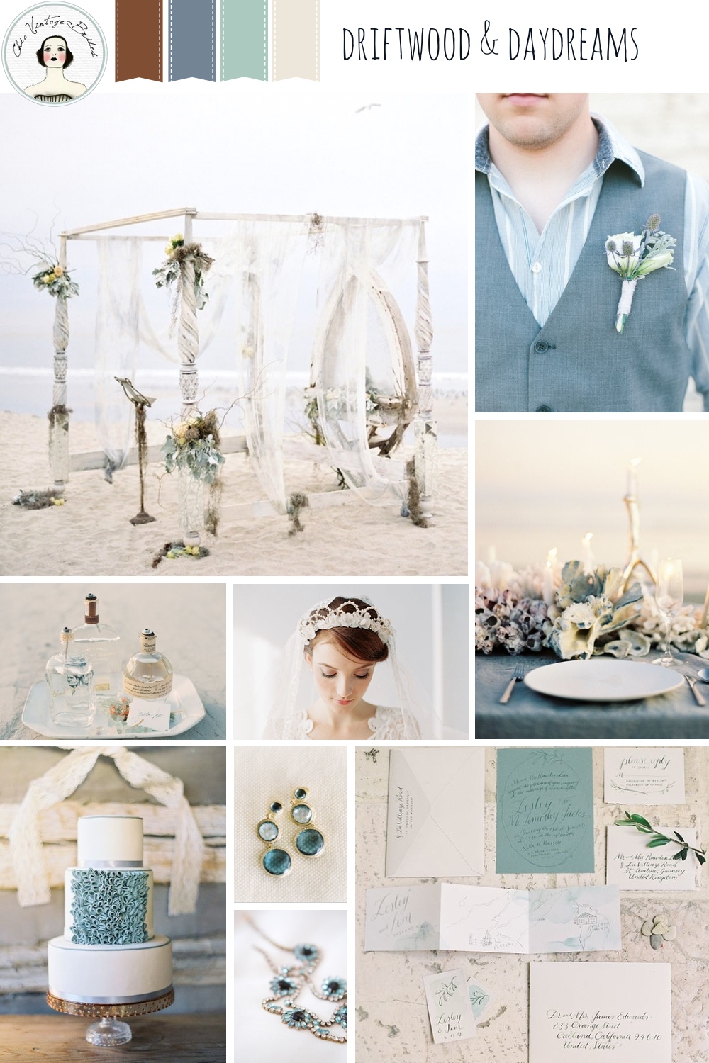 Driftwood & Daydreams Beach Wedding Inspiration Board