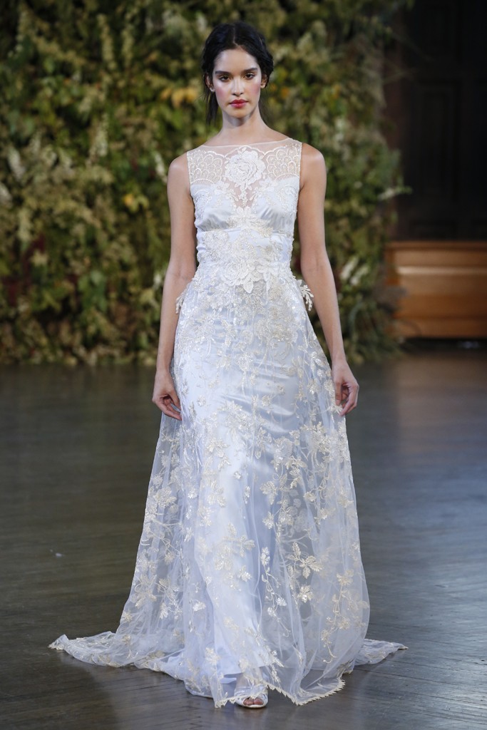 Coloured Wedding Dress from Claire Pettibones Fall 2015 Bridal Collection