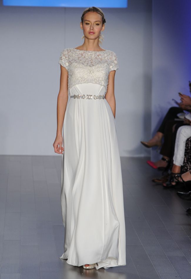 Cropped Wedding Dress from Jim Hjelm's Fall 2015 Bridal Collection