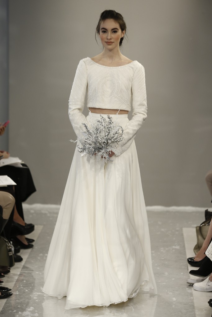 Cropped Wedding Dress from Theia's Fall 2015 Bridal Collection