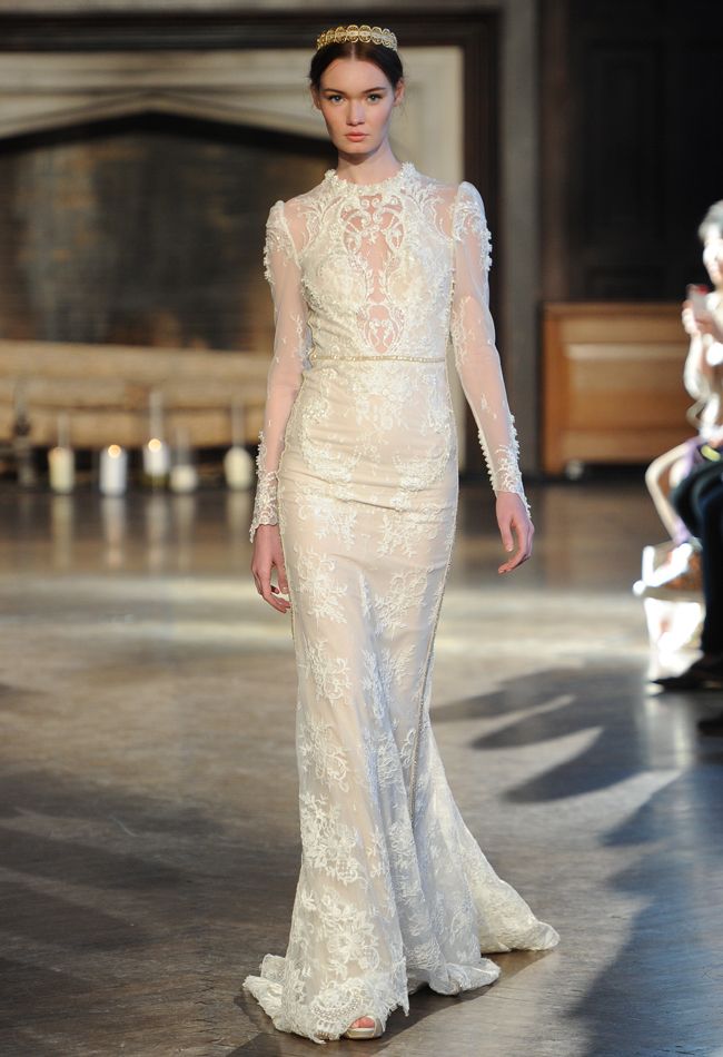Long Sleeve Wedding Dress from Inbal Drors Fall 2015 Bridal Collection
