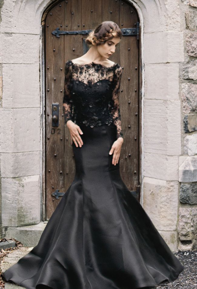 20 Beautiful (and bold!) Black Wedding Dresses : Chic Vintage Brides
