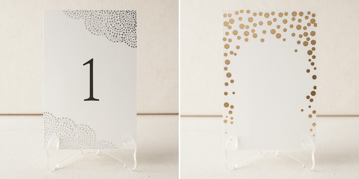 Sustainably Printed Wedding Table Numbers from Smock
