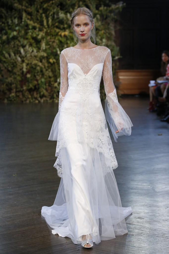 Long Sleeved Wedding Dress from the Gothic Angel Bridal Collection by Claire Pettibone