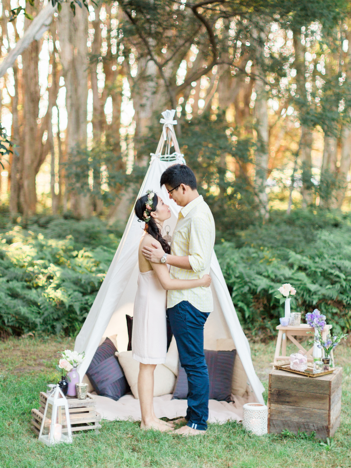 Gorgeous Glamping Engagement Session by We Are Origami Photography