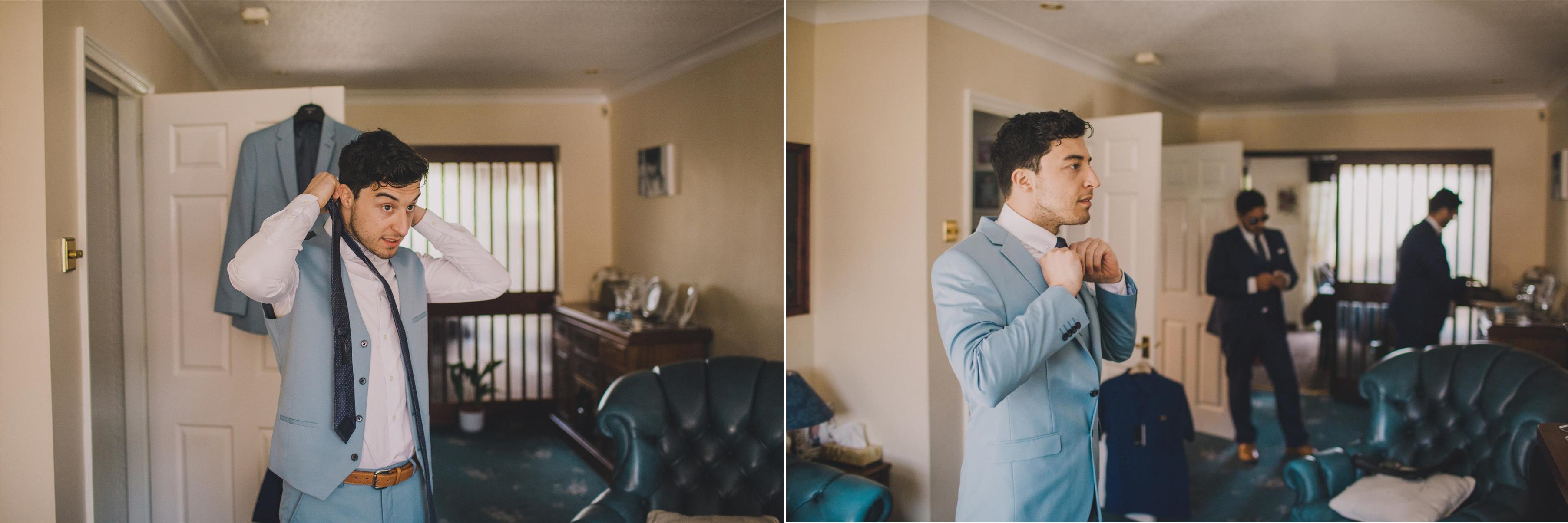 Groom Getting Readt - A Spring 1960s Inspired Wedding