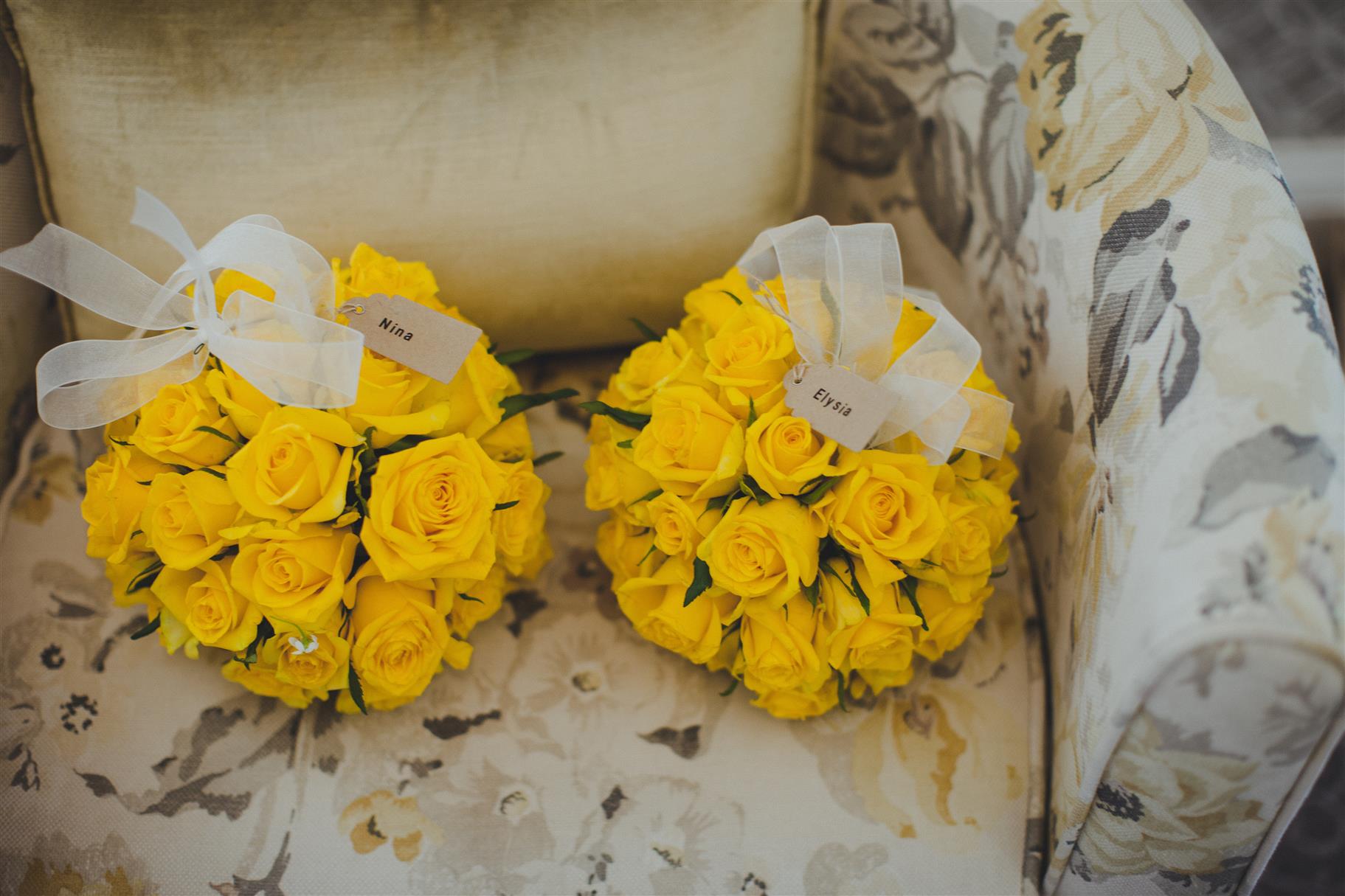 Flower Girl Pomander Bouquets - A Spring 1960s Inspired Wedding